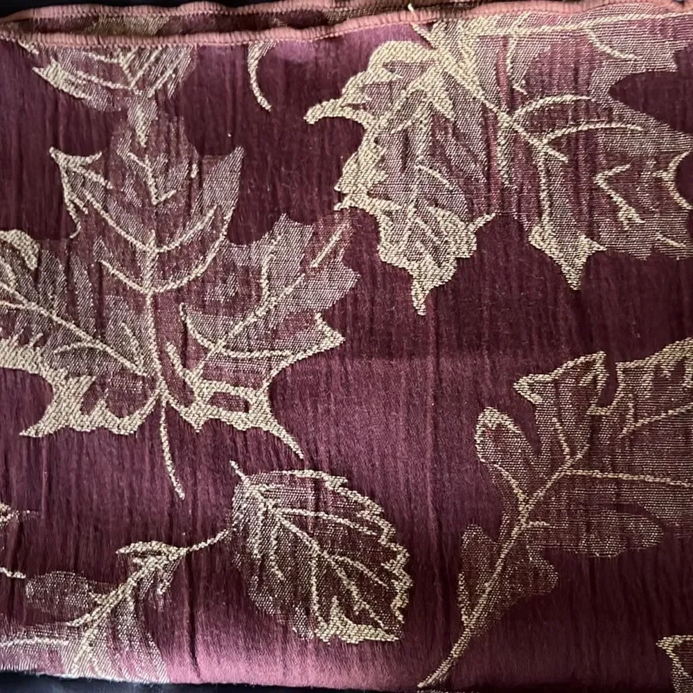 Autumnal Set of 3 Leaf Reversible Quilted Placemats and (3) Napkin Mismatch Set